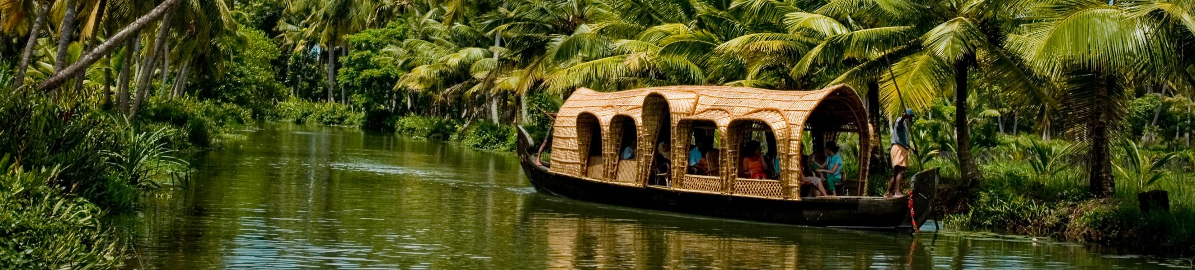 boat on river.